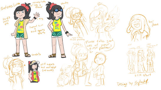 Selene (Pokemon) adult redesign [Fan art]