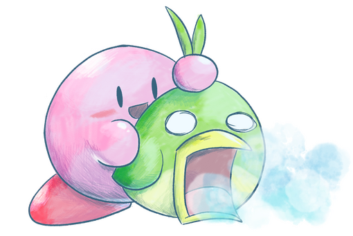 Kirby &amp; Pitch (Dreamland 3 Art Collab) [FAN ART]