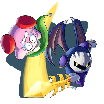 Kirby &amp; Meta Knight [FAN ART]