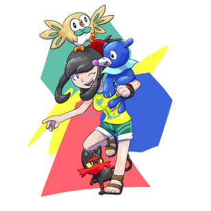 Selene and Alola's Starters